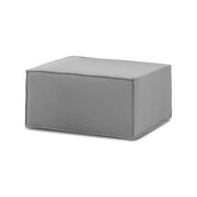 Pouf Avolasca, Pouf da salotto, 100% Made in Italy, Poltroncina relax in tessuto imbottito, Cm 80x70h43, Grigio