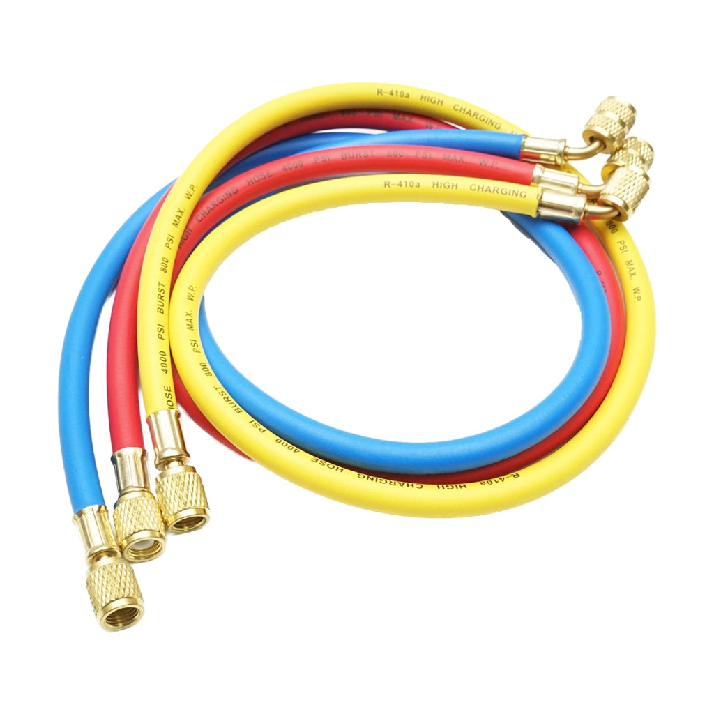 Set tubi 90 cm 3 colori per carica freon R-410a