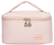 Borse di pelle per donne, contenitori quadrati per bagno, contenitori per trucco, contenitori per trucco impermeabili in pelle PU, grande organizzatore per bagno quadrato con doppia zip per donne e ragazze