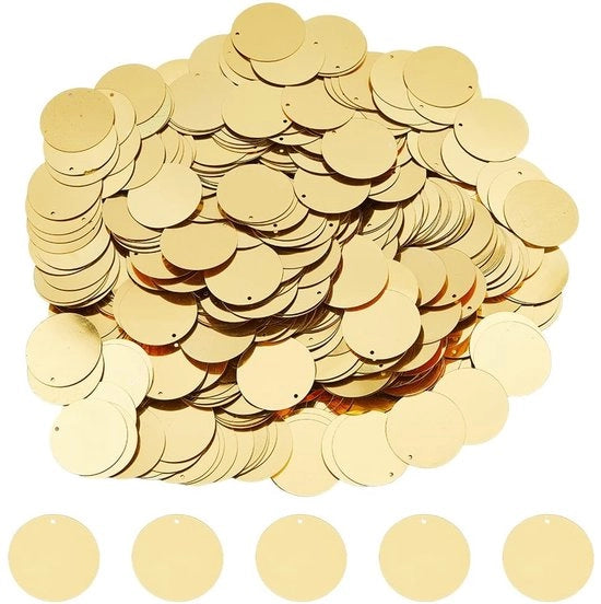 Paillettoni 600 pezzi - Ghiaccio/Metallico - Paillettoni rotondi piatti - PVC di alta qualità - Per artigianato/bricolage - Creazione di gioielli decorativi - Decorazione