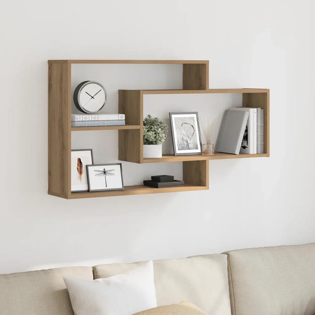 vidaXL Scaffale a Parete Rovere Artigianale 104x20x58,5 cm Truciolato