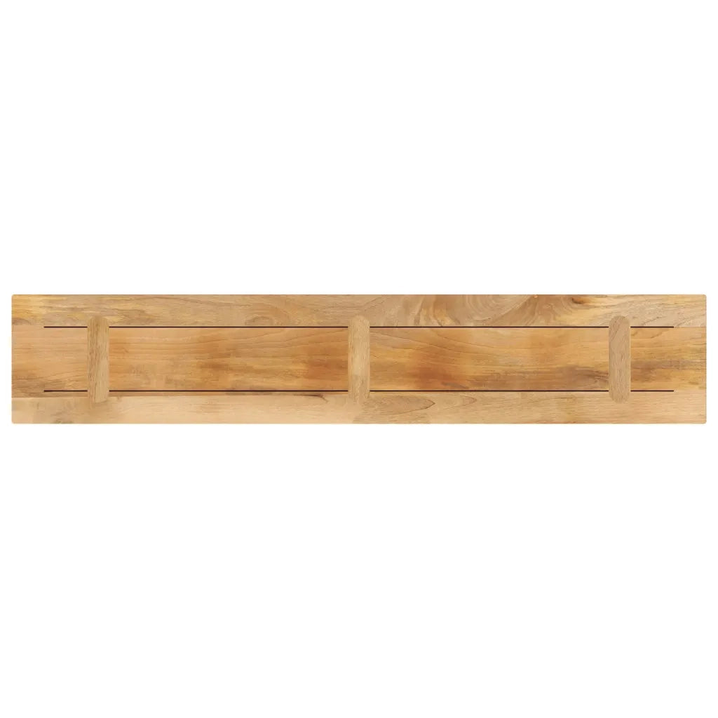 vidaXL Piano per Tavolo 140x30x2,5cm Rettangolare Legno Mango Grezzo