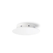 Rosone Multicavo 8 Fori In Metallo Bianco Opaco D15Cm