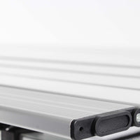 Tavolo da campeggio pieghevole e multifunzione grigio 90x53cm in alluminio