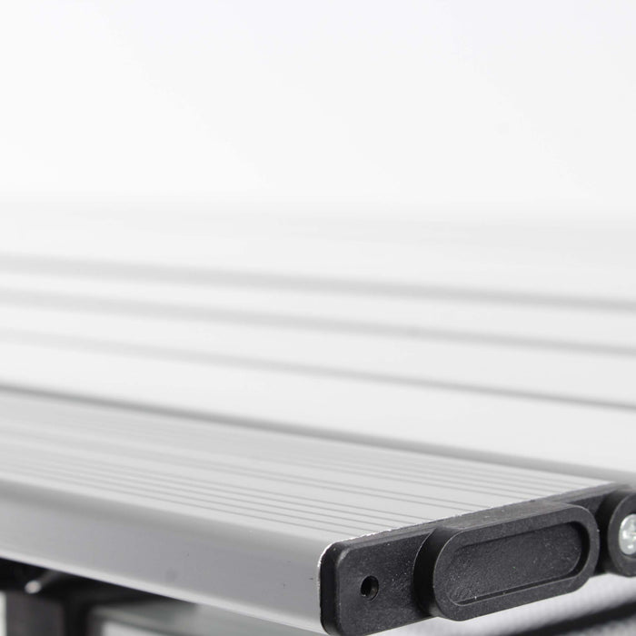 Tavolo da campeggio pieghevole e multifunzione grigio 90x53cm in alluminio