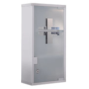 Armadietto Farmaci con 3 Ripiani ¨C Zephmum ¨C Acciaio Inox 25x12x48 cm