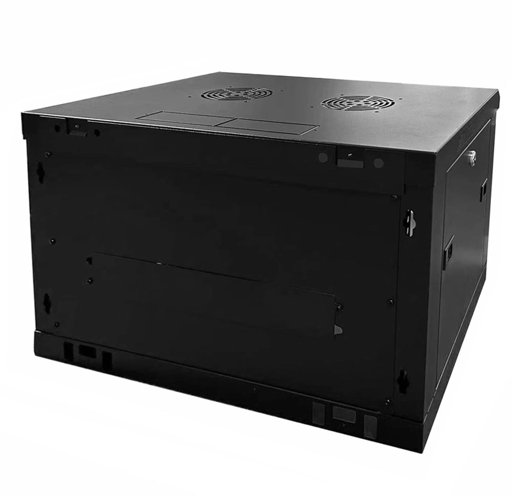 Armadio Rack 19'' a muro 9 unità sezione unica prof. 450mm Nero