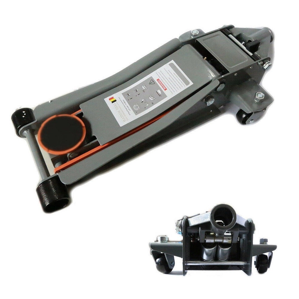 Trade Shop - Crick Cric 3 Tonnellate Sollevatore Idraulico Ribassato A Carrello Con Pedale -