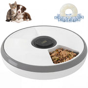Distributore Automatico Cibo Gatti e Cani con Timer e Display LED. 1-6 Pasti al Giorno. per Cibo Secco e Umido