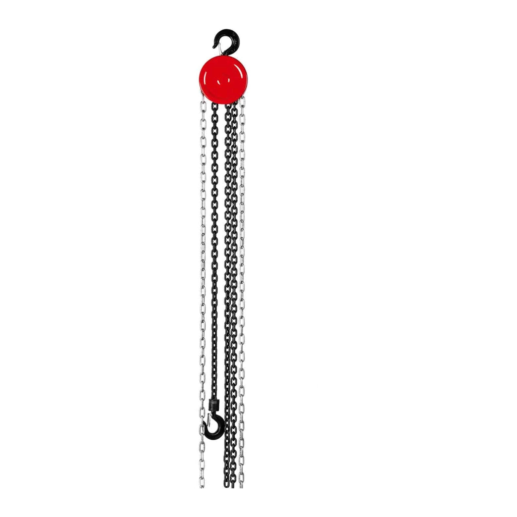 Paranco meccanico manuale a catena con puleggia 1 tonnellata (capacità di carico: 1000 kg altezza di sollevamento: 6 m materiale: acciaio al carbonio cromato maglie della catena: 6 mm) 14_0007157