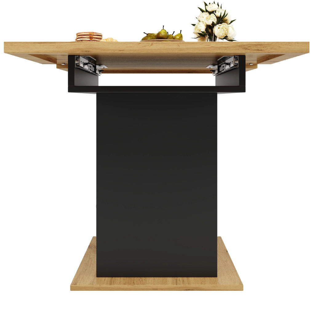 Tavolo da Pranzo Allungabile con Cassetti e Vano ¨C MINIMAL ¨C 110-140x80 cm, Salvaspazio, 4-6 Persone