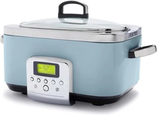 Cottura Lenta elettrica con timer - 6 litri - 5 litri - Cottura Lenta elettrica con timer per 4 persone - Blu Neve 

Modello: 6 5 litri 
Capacità: 6 litri 
Capacità minima: 5 litri 
Potenza: 
Dimensioni: 
Peso: 
Colore: Blu Neve
