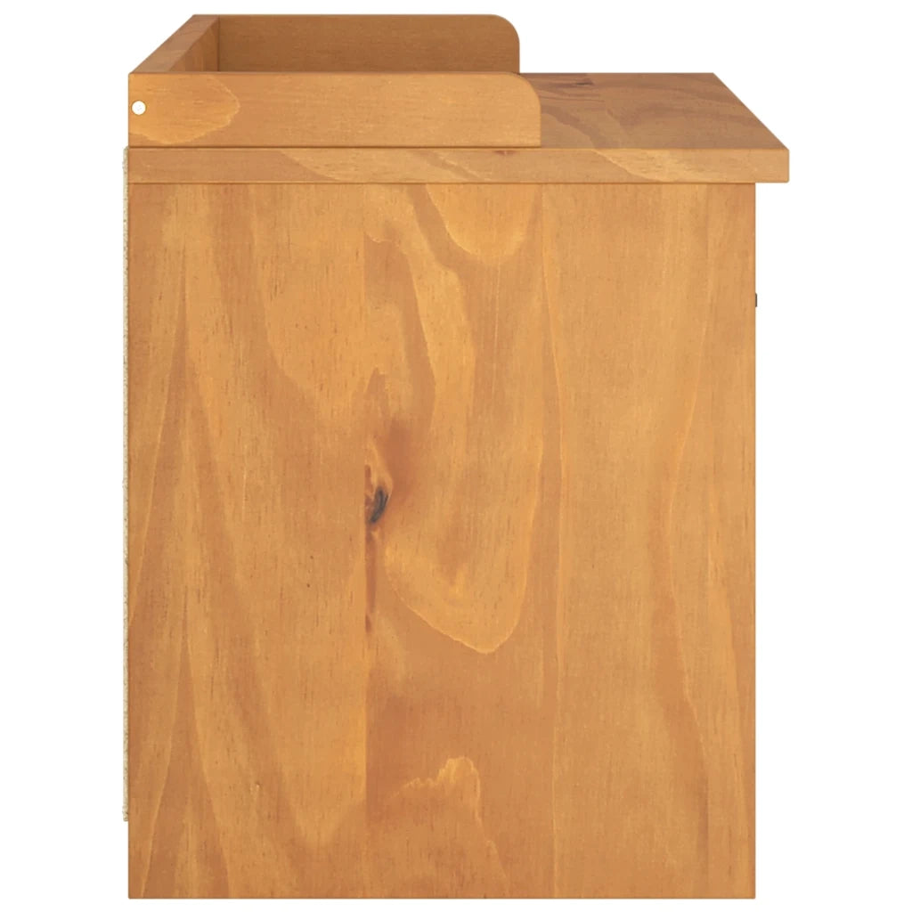 Panca da Corridoio-Sgabello-Panca con Contenitore SANDNES 87x40x50 cm Legno Massello di Pino 553738