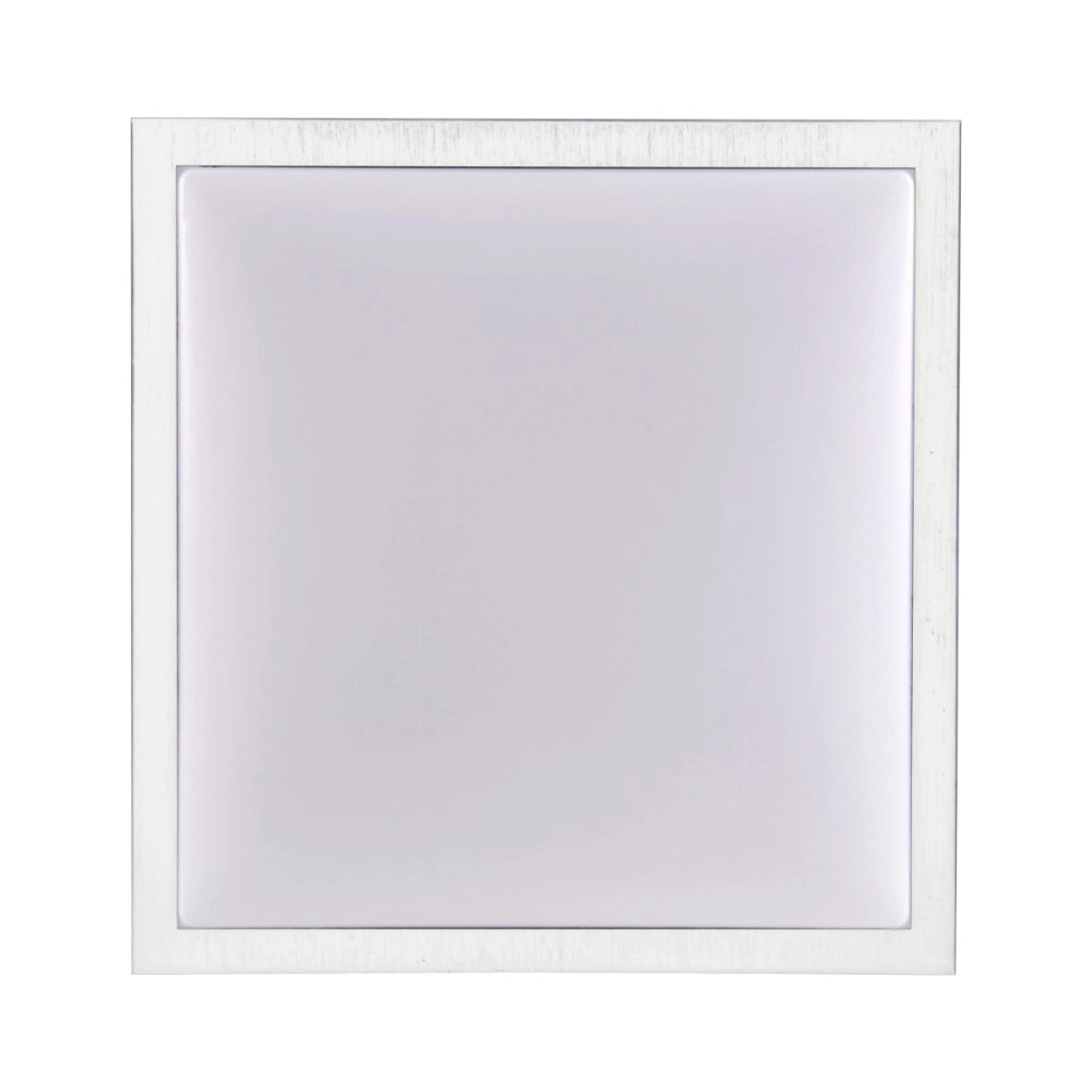 Plafoniera quadrata Kazimierz argento 30cm 2xE27 Polux