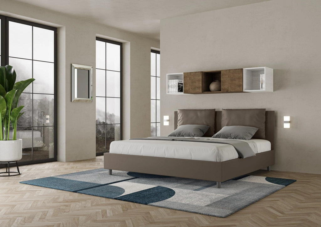 Letto Matrimoniale 160x190 cm Senza Rete Antea Cappuccino