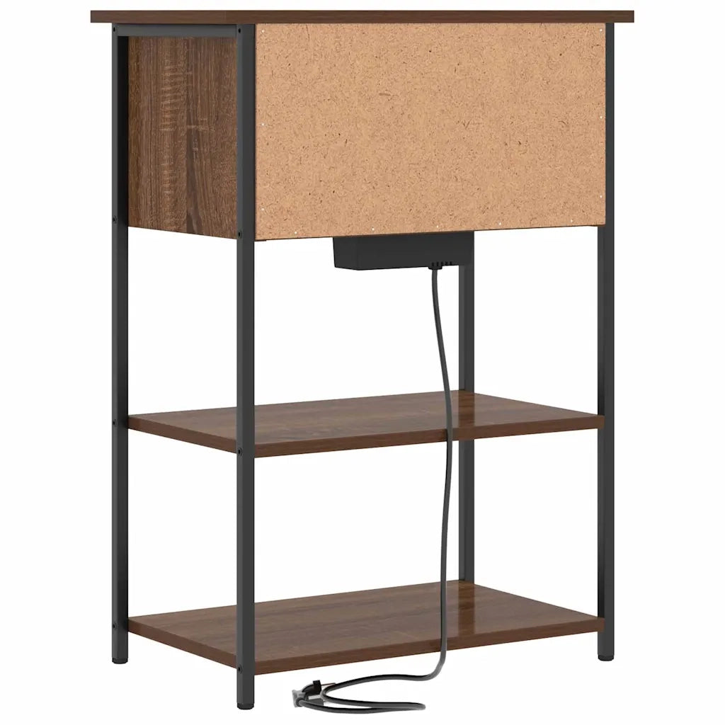vidaXL Armadio da Notte Rovere marrone 55 x 31 x 76 cm
