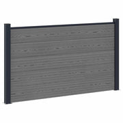 Pannello di Recinzione WPC e Alluminio Grigio