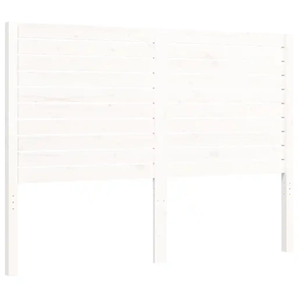 Giroletto con Testiera-Struttura Letto con testiera Bianco 140x200 cm in Legno Massello 487059