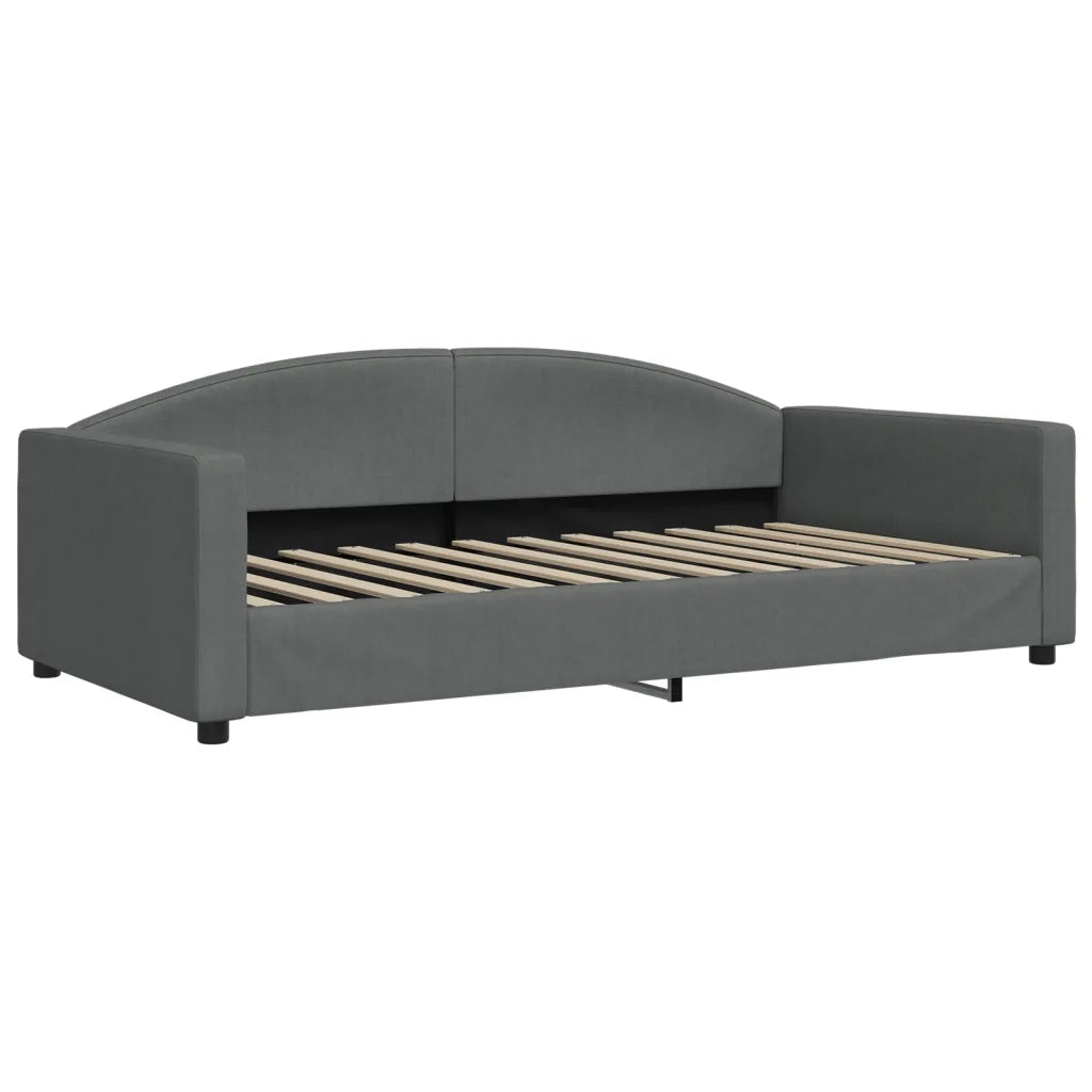 Divano Letto con Materasso-Sofa Letto-Daybed Grigio Scuro 100x200 cm in Tessuto 227442