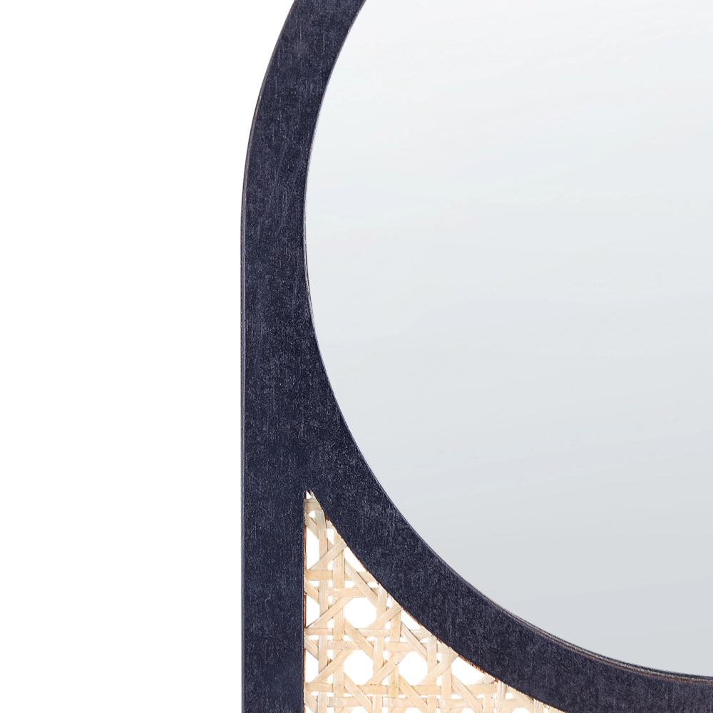 Specchio da parete in rattan chiaro nero 30 x 56 cm appeso Home Decor Viennese Braid Design Soggiorno corridoio camera da letto Boho Modern