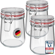 Pentola di fermentazione 800 ml - vaso di conservazione - contenitore per la preparazione - contenitore di riserva - pentola di vetro con coperchio - ermetico e solido