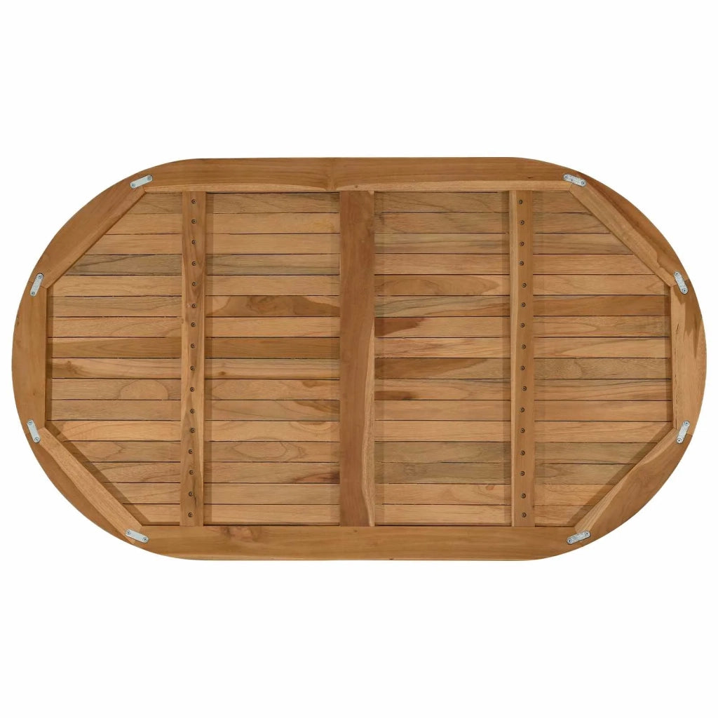 Piano del tavolo Ovale Legno di teak solido Naturale 42033174