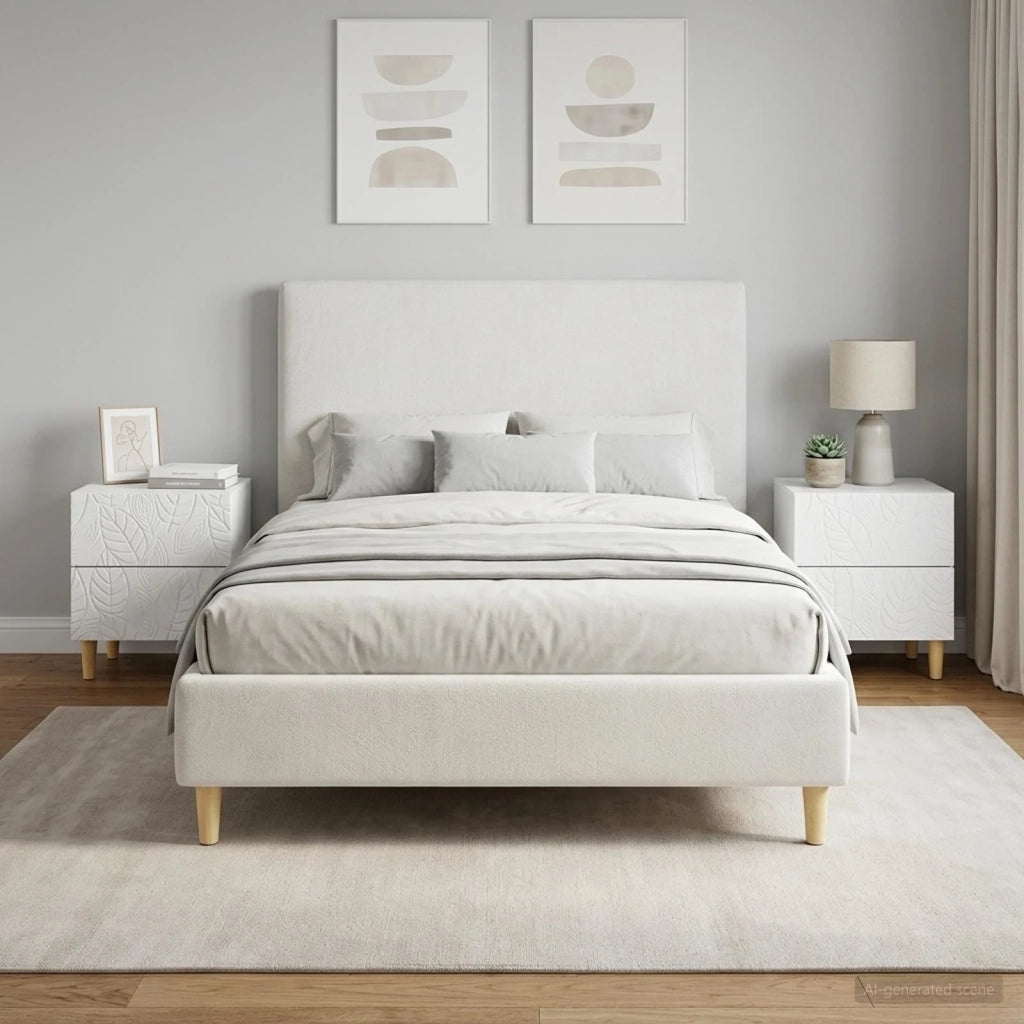 Comodino 2 pcs Bianco 43 x 34,5 x 48 cm Legno ingegnerizzato 894986