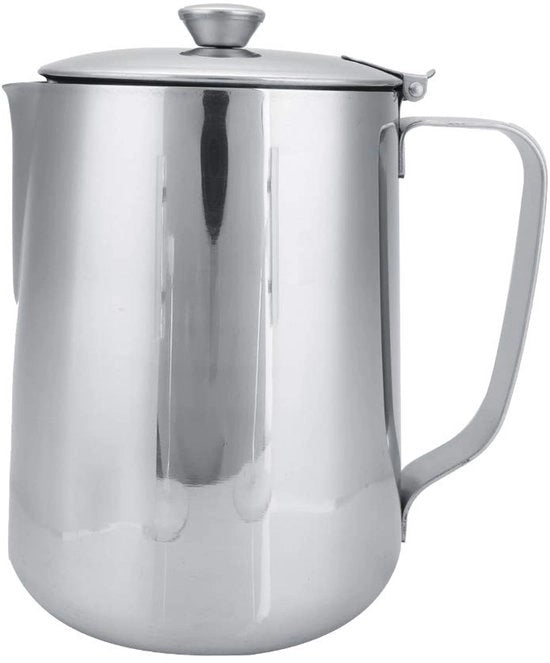 Canna in acciaio inossidabile - Bicchiere da latte 2000 ml - Ideale per la creazione di latte artigianale - Acciaio inossidabile - Caffettiera - Sostenibile e sicuro - Adatto per ogni uso