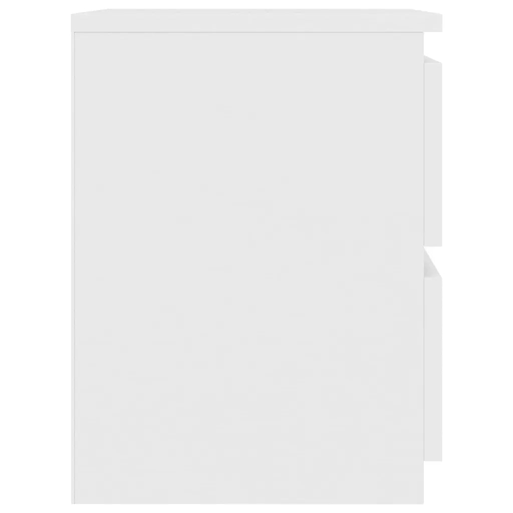 Comodini 2 pz Bianco 30x30x40 cm in Legno Ingegnerizzato 800514
