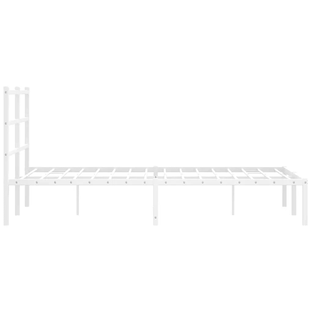 Giroletto con Testiera Metallo Bianco 120x190 cm 355411