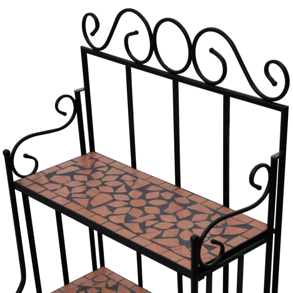Piedistallo per Piante Terracotta con Mosaico