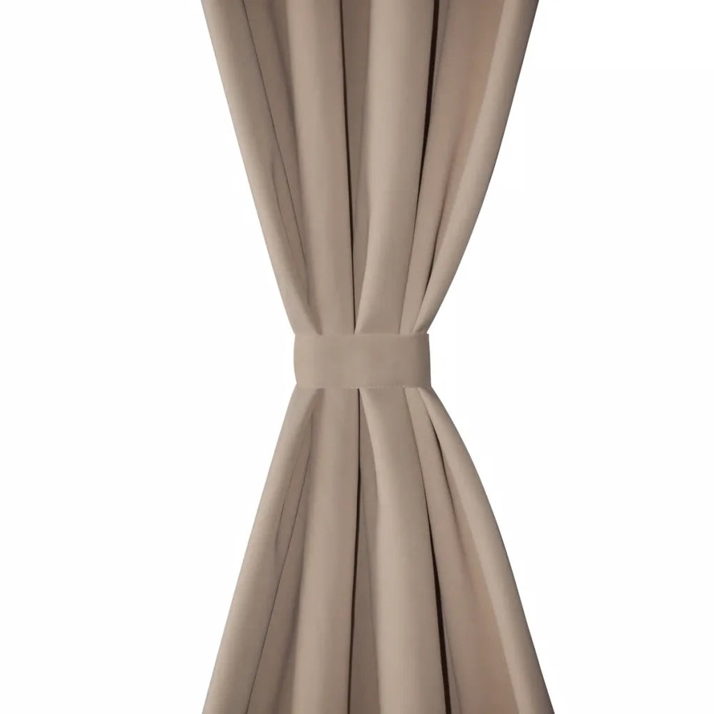 Tende Oscuranti Blackout Crema con Anelli di Metallo 135 x 245 cm 2 pz 130373
