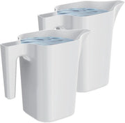 Set di irrigazione per giardino e casa da 18 litri, composto da 2 parti in plastica robusta per la cura delle piante da interno e da esterno - bianco.