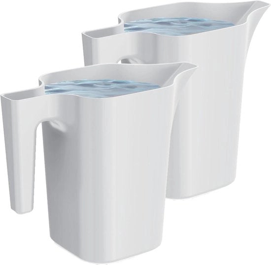 Set di irrigazione per giardino e casa da 18 litri, composto da 2 parti in plastica robusta per la cura delle piante da interno e da esterno - bianco.