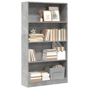 Libreria Grigio Cemento 80x24x143 cm in Legno Multistrato 857847