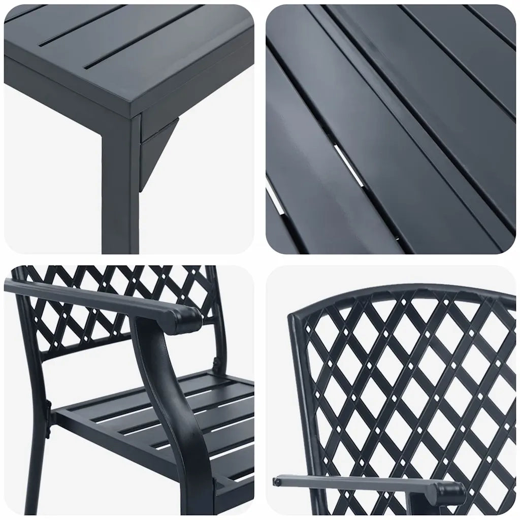 Set da Pranzo per Giardino 9 pcs Antracite 3378819