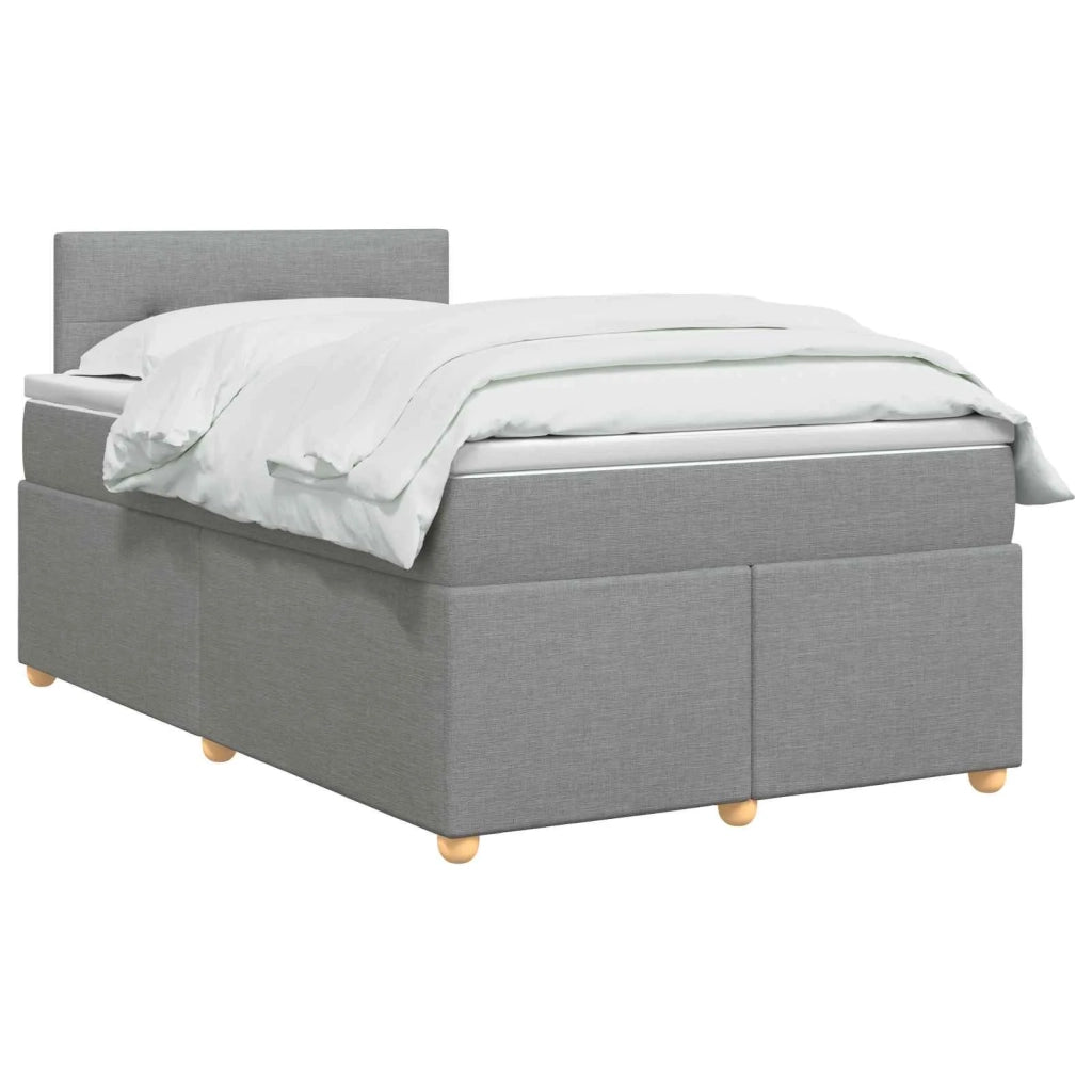 Letto box spring con materasso Grigio Chiaro 120 x 190 cm 3452373