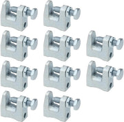 Bacchetta di fissaggio nodulare in ghisa gussata M10 - 10 pezzi - Apertura 22 mm - Diametro di viti M10 - Resistente e corrosione resistente