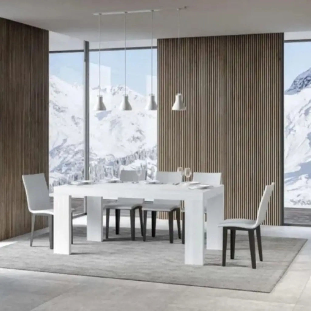 Tavolo allungabile 200/304x90 cm Roxell Premium colore bianco frassino