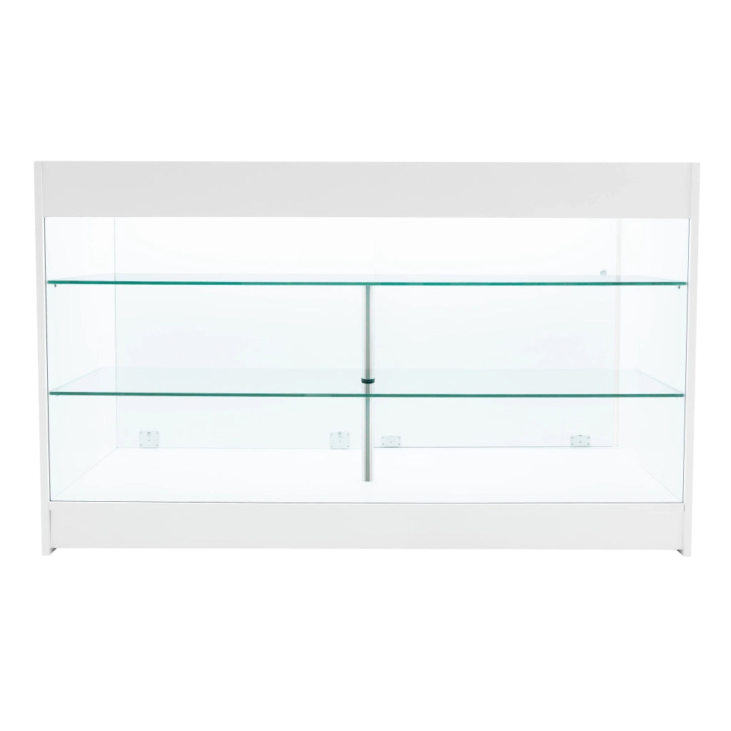 Set Bancone Bianco Apollo LED K1500 LM60 con Vetrina Espositiva 3 Ripiani