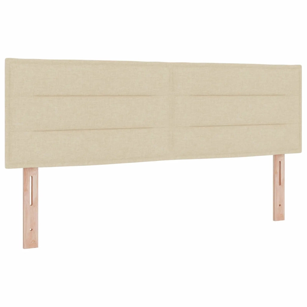 Letto box spring con materasso Crema 140 x 190 cm Tessuto 3452923