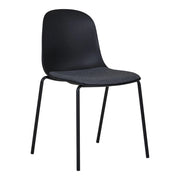 Set di 2 Sedie Madalena, Nero, Plastica, 53x50x85 cm