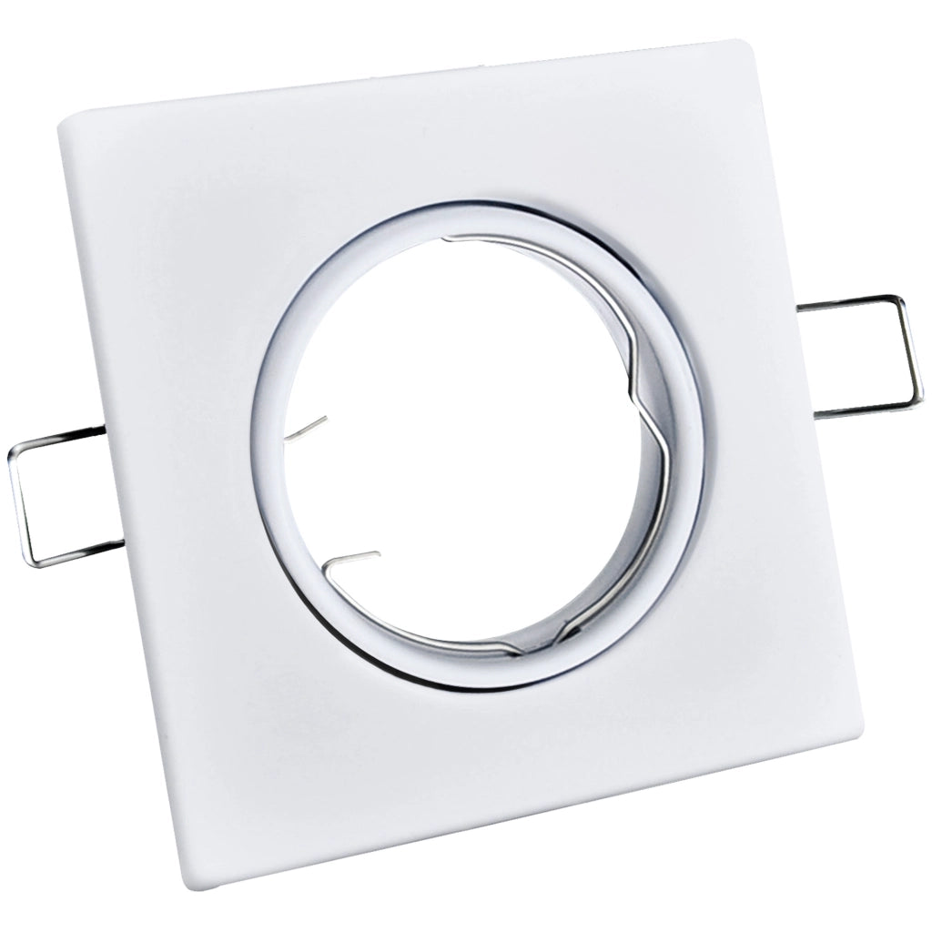 Faretto incasso orientabile quadrato bianco MR16 12V Polux