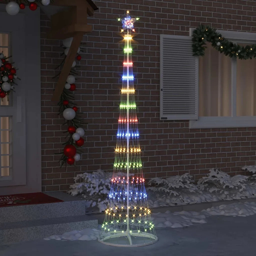 Albero di Natale LED con 290 LED Multicolore 250 cm Metallo