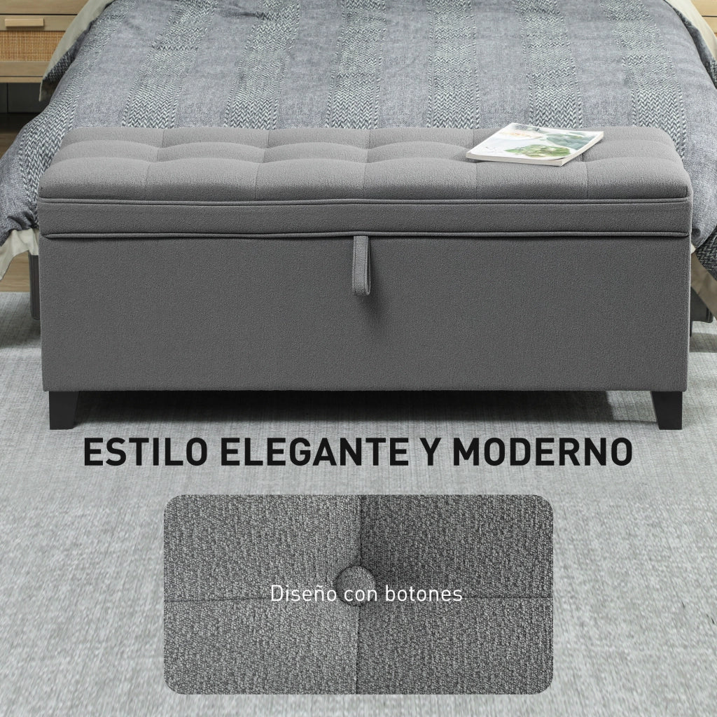 Cassettiera a ribalta con 2 ante ¨C zephmum ¨C 120x40x48 cm grigio scuro