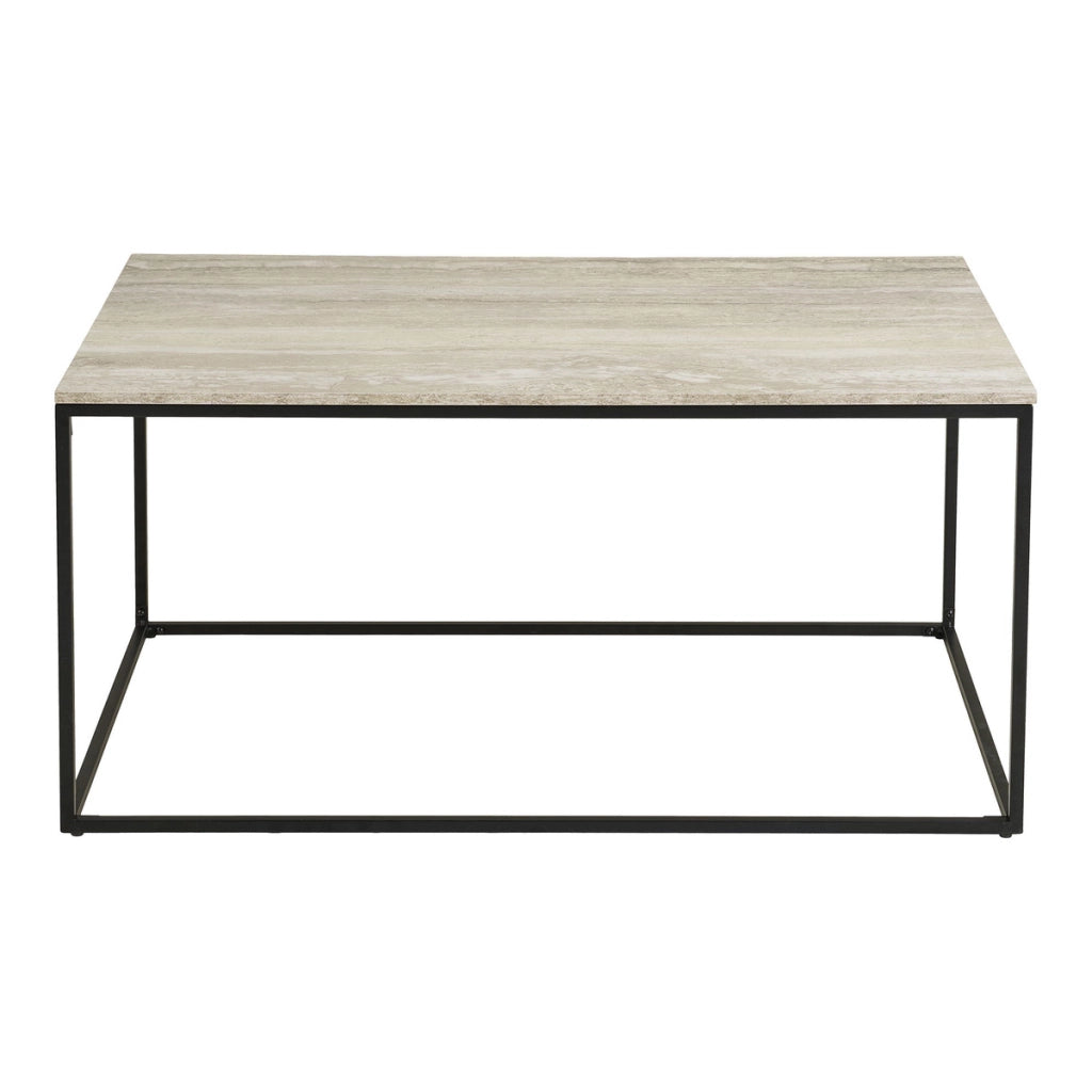Tavolino Vita, Beige, Metallo, 60x90x45 cm