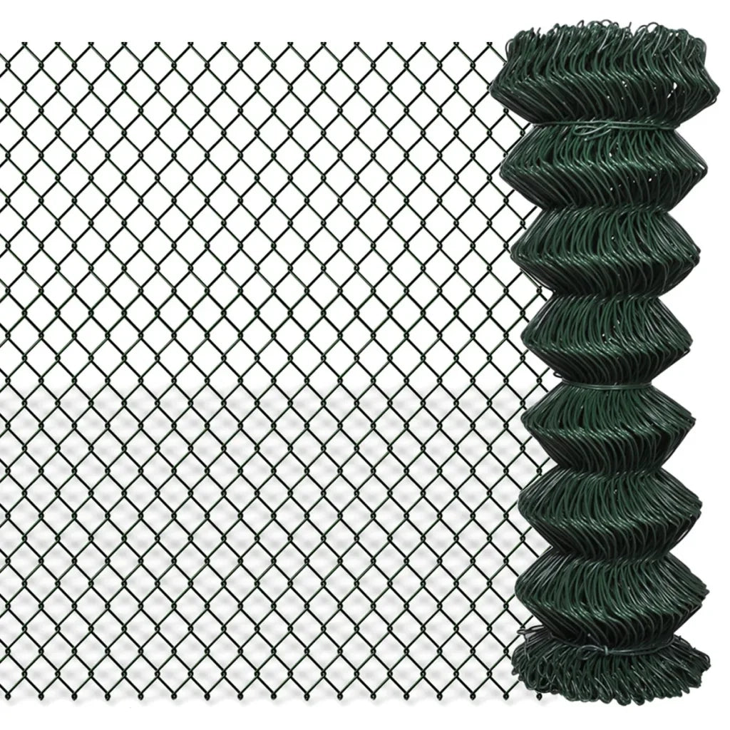Recinzione a Rete in Acciaio 1,25x25 m Verde 140350