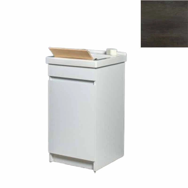 Mobile Lavatoio in Ceramica 1 Anta con Strofinatoio in Legno Massello 45x50x86A cm Olmo Scuro