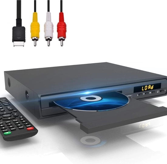 Lettoro DVD con HDMI - Lettore DVD - Lettore DVD con HDMI - Lettore DVD portatile - Nero - 1920x1080 - Incluso cavo HDMI - Con telecomando - Lettore DVD e CD - Compatto