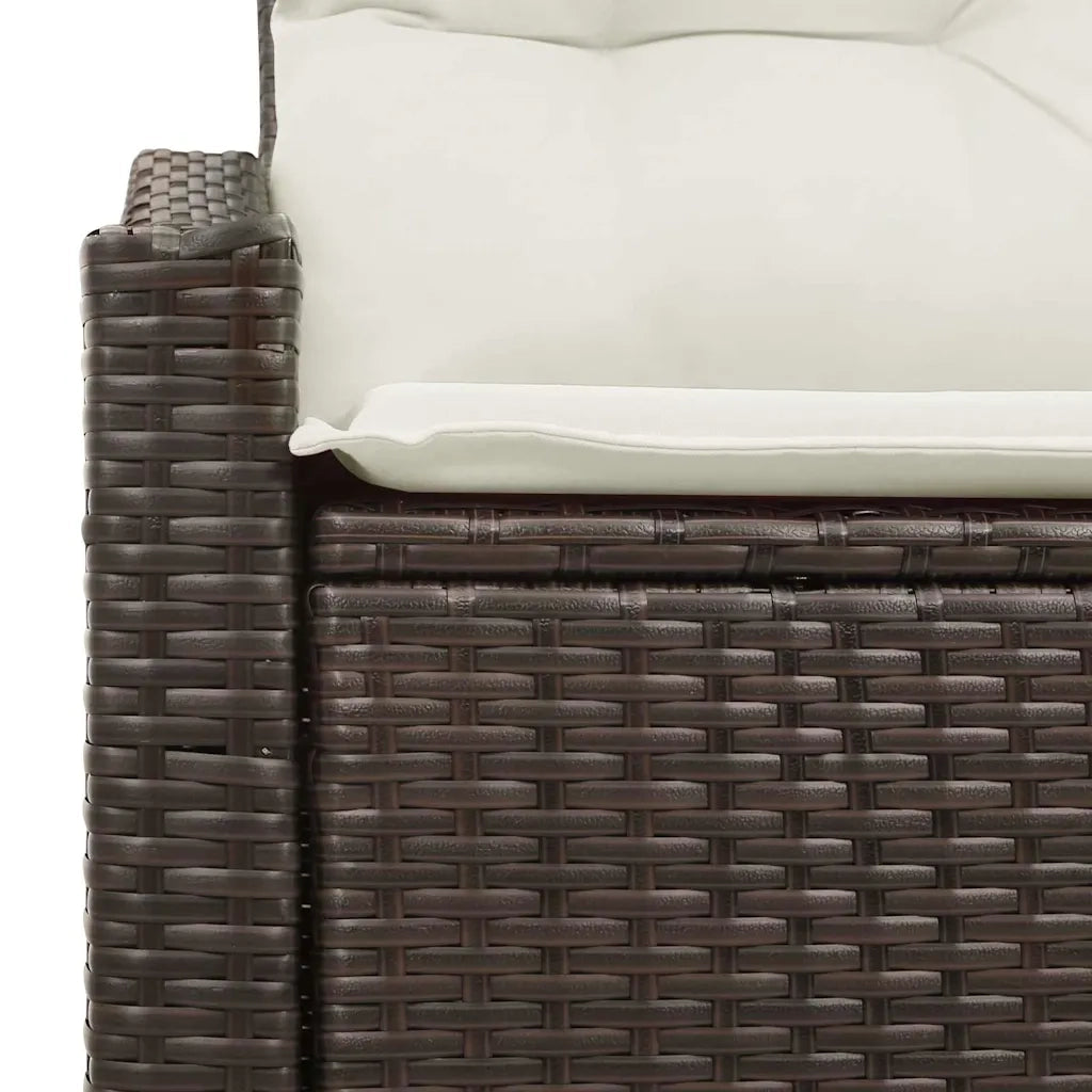 Divano da giardino con cuscino 123 x 62 x 69 cm polyrattan 42006783